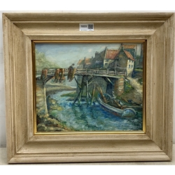 English School (Contemporary): Staithes Beck, oil on artist's board unsigned 24cm x 29cm