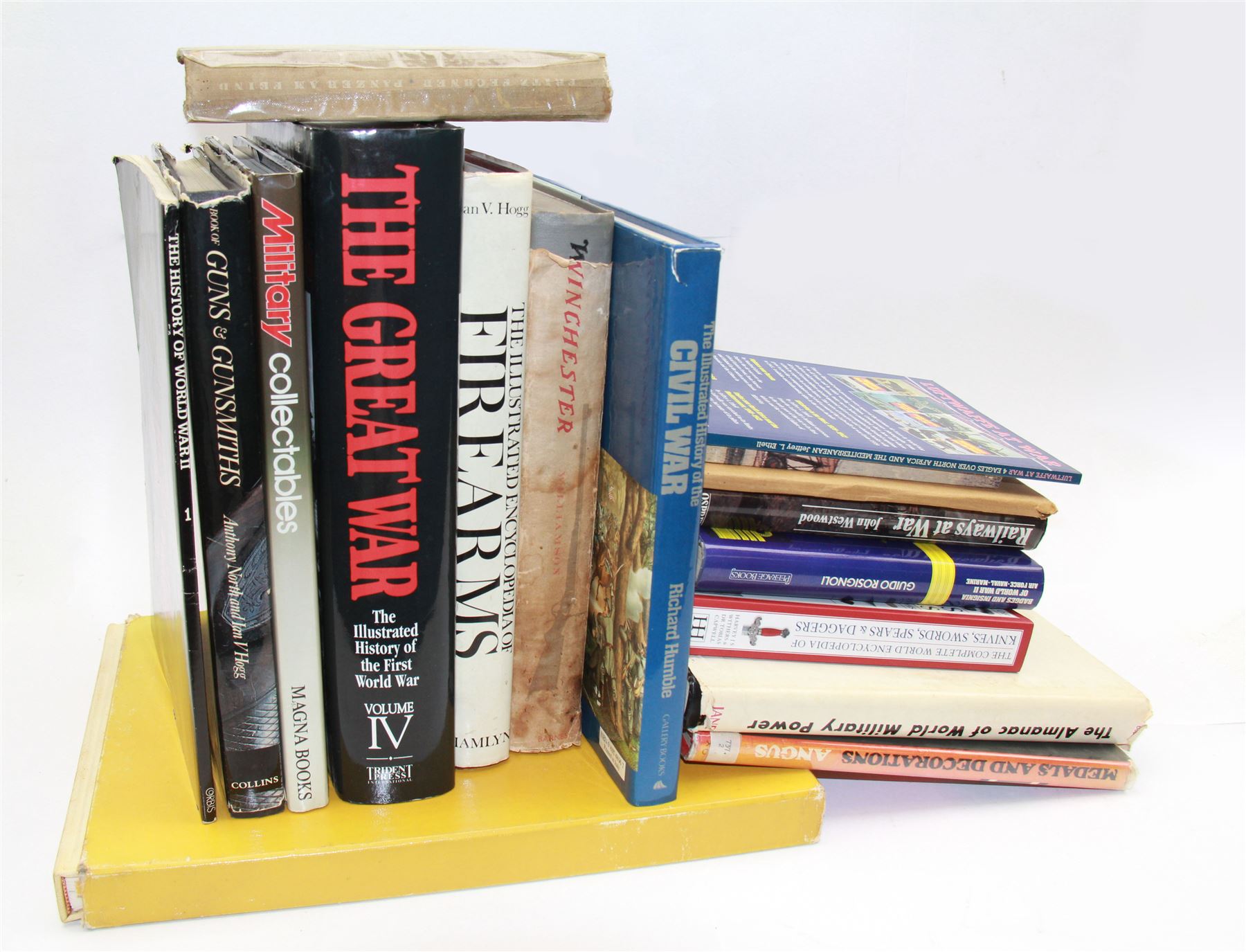 Saber, Clifford; Desert Rat Sketch Book, published by Sketchbook Press, New York 1959 in slipcase, together with military reference books, including The Illustrated Encyclopedia of Fire Arms, Winchester the gun that took the West etc