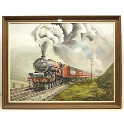  Joe Townend GRA (British 1946-): Railway Locomotive - Princess Royal Class 46200, oil on board signed 59cm x 78cm  DDS - Artist's resale rights may apply to this lot    