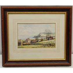 John Freeman (British 1942-): Ravenscar from Raw near Whitby, watercolour and ink signed and dated '80, 12cm x 18cm