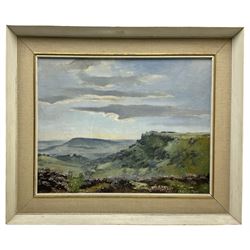 Lewis Creighton (British 1918-1996): Edge of the Moors, oil on board signed 38cm x 49cm