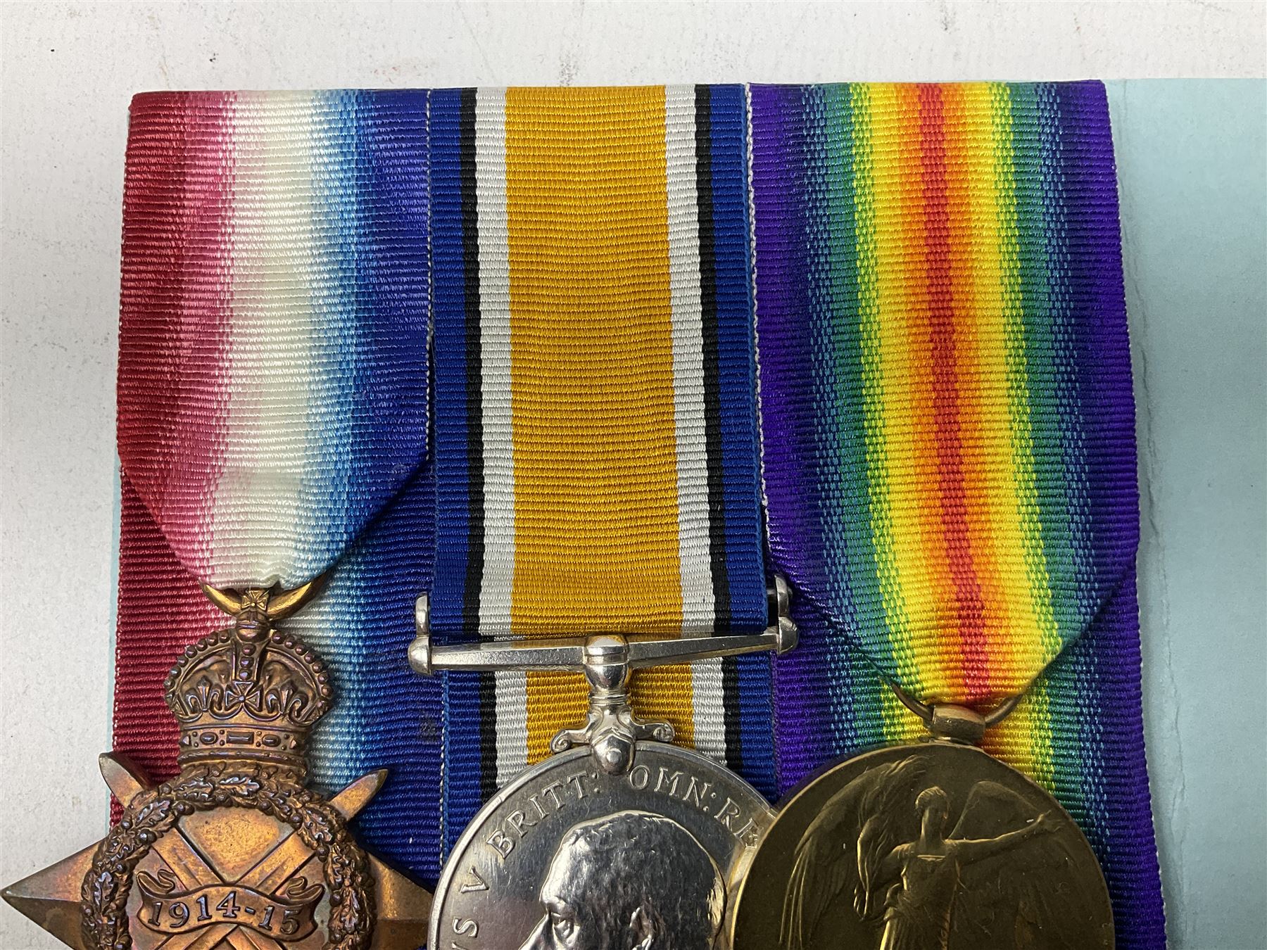 WW1 father and son medal groups comprising British War Medal and Mercantile Marine Medal awarded to Captain Allanson Hick and British War medal, 1914-15 Star and Victory Medal awarded to 1198 Pte. Allanson Hick E. York. R. with biographical information. N.B. Allanson Hick Jnr. of Hull was a celebrated architect and renowned marine artist being a founder member of the Society of Marine Artists (RSMA).