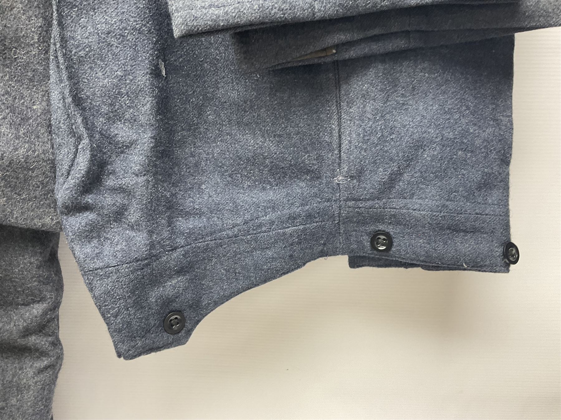 British RAF uniform, including jacket and trousers, modern RAF uniform buttons and a collection of reproduction wartime newspapers