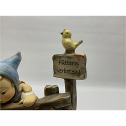 Large Hummel figure group by Goebel, Forever Friends, limited edition 697 of 1000, H28cm