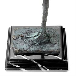 After Alberto Giacometti (Swiss 1901-1966): Femme Venise bronze upon a stepped marble base, overall H49cm