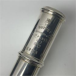 Buffet Crampon & Co Cooper Series II silver plated flute, serial no.020804739; in fitted hard case and outer carrying case