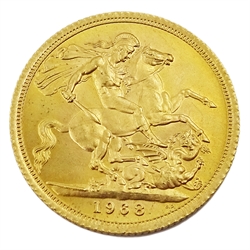  Queen Elizabeth II 1968 gold full sovereign  