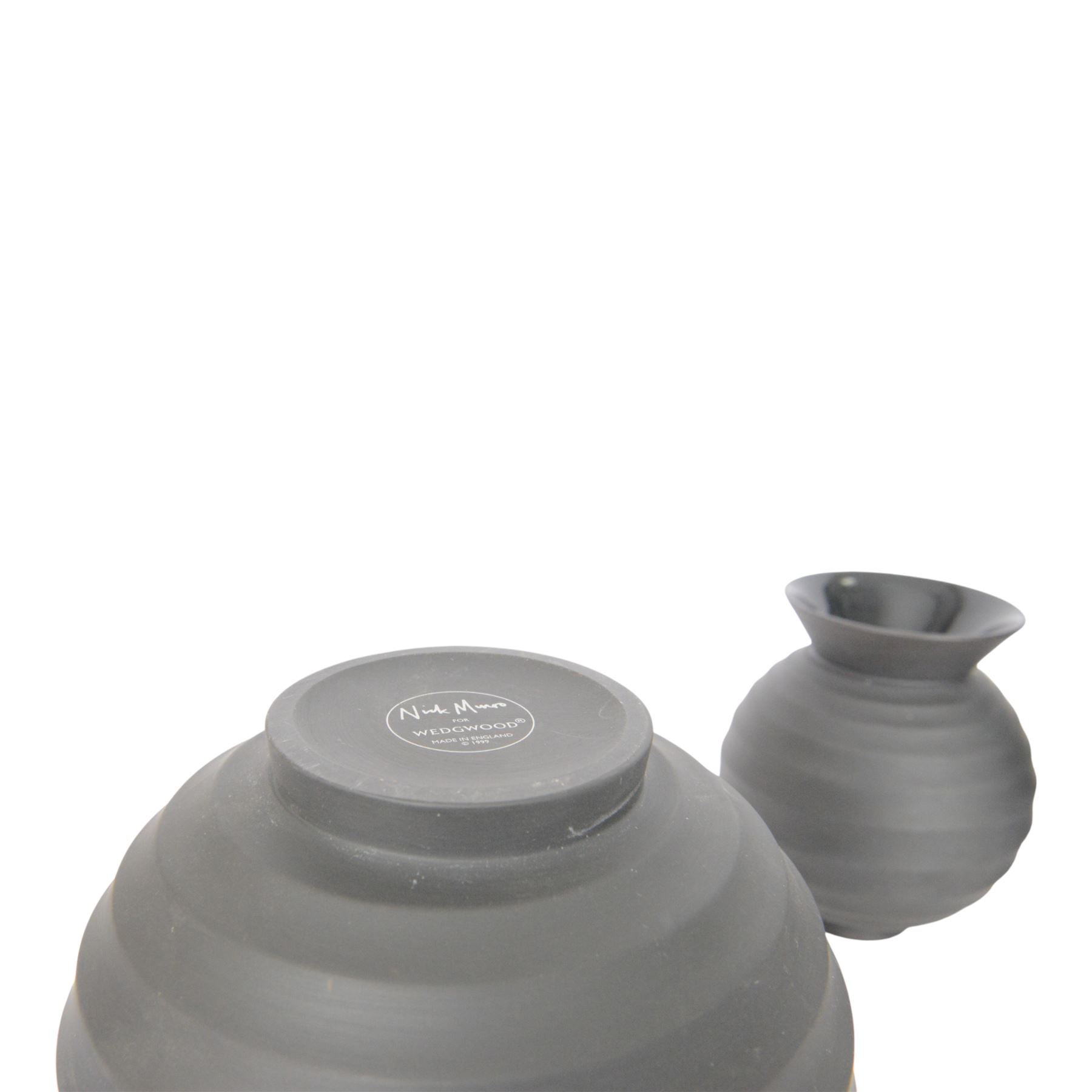 Wedgwood black basalt vases and similar, designed by Nick Munro