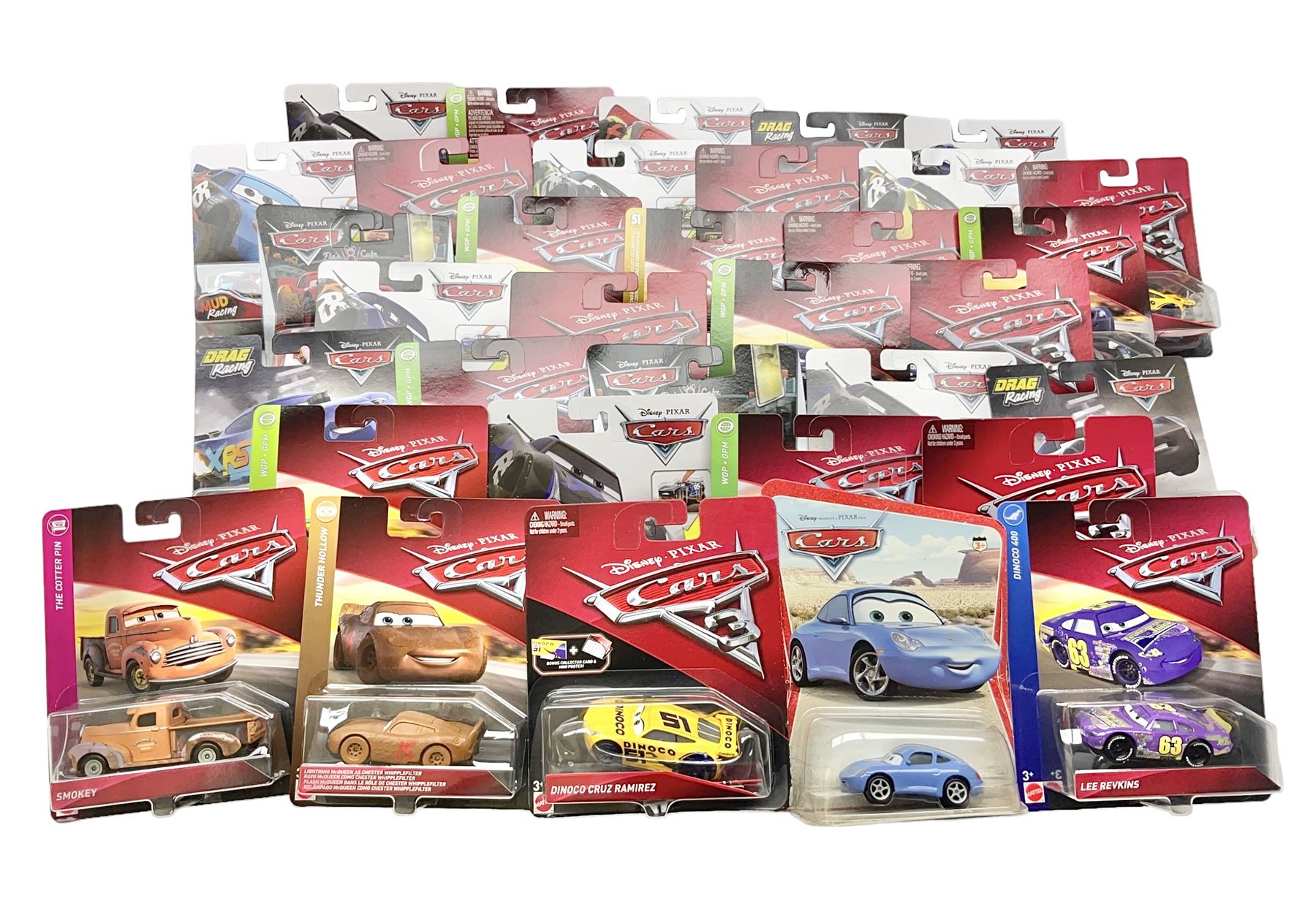 Disney Pixar 'Cars' - thirty-four Mattel carded die-cast models; all in unopened blister packs (34)