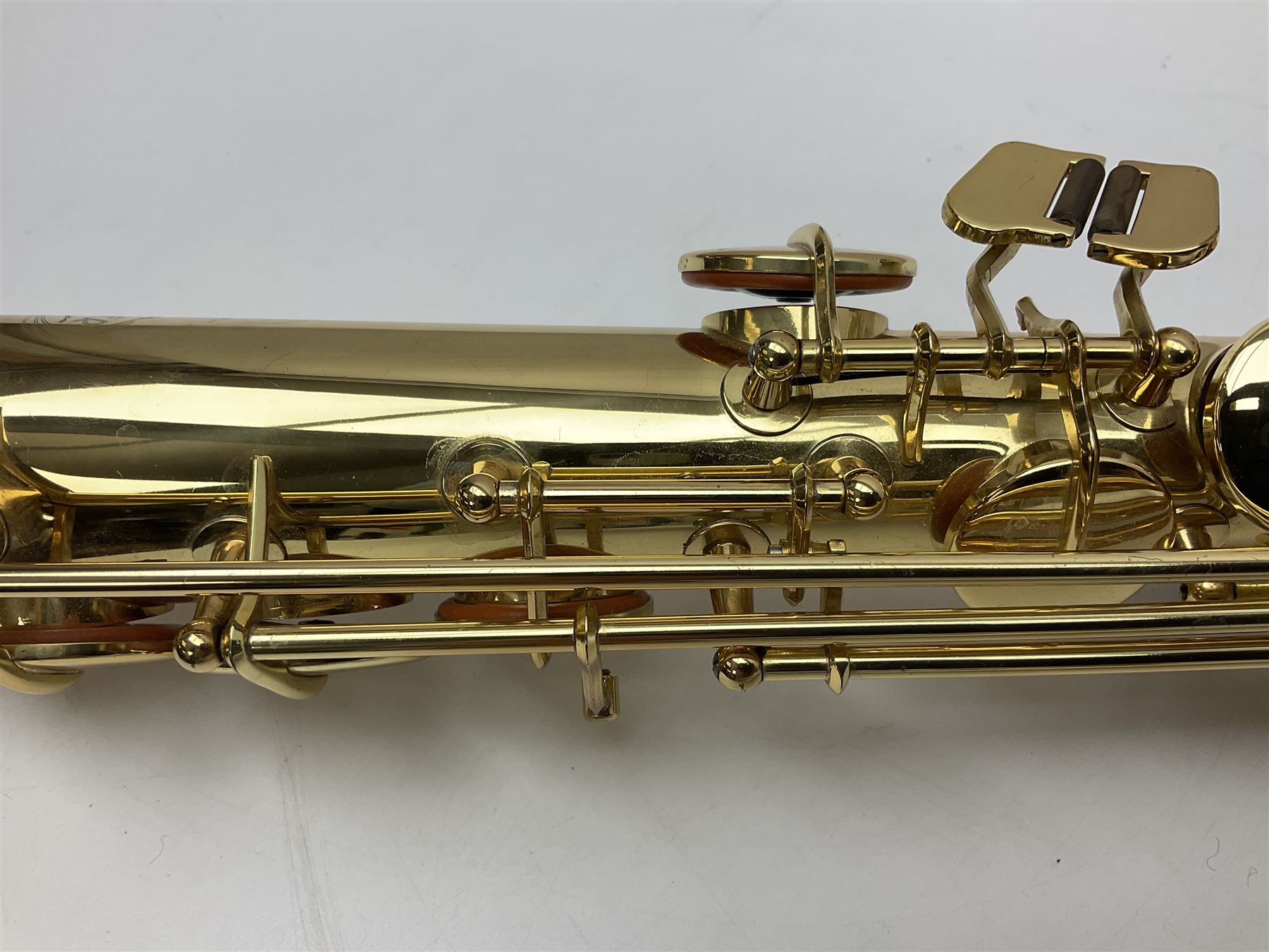 Jupiter JPS-749-547 soprano saxophone, serial no.636624; in fitted carrying case with accessories.
