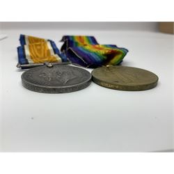 WW1 trio of medals comprising British War Medal, Victory Medal and 1914-15 Star awarded to S/4 091131 Pte. B.T. Day A.S.C.; and WW1 pair of medals comprising British War Medal and Victory Medal awarded to 240653 Gnr. E. Stephenson R.A.
