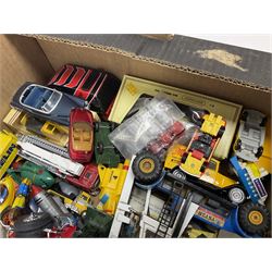 Various makers - quantity of unboxed, playworn and repainted die-cast models, replica boxes etc