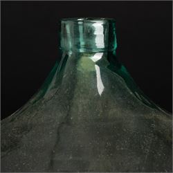  Large green glass Demijohn, H64cm  