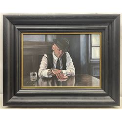 Vincent Kamp (British Contemporary): 'Let the Cards Decide', limited edition print on canvas signed and numbered 10/150, 34cm x 50cm