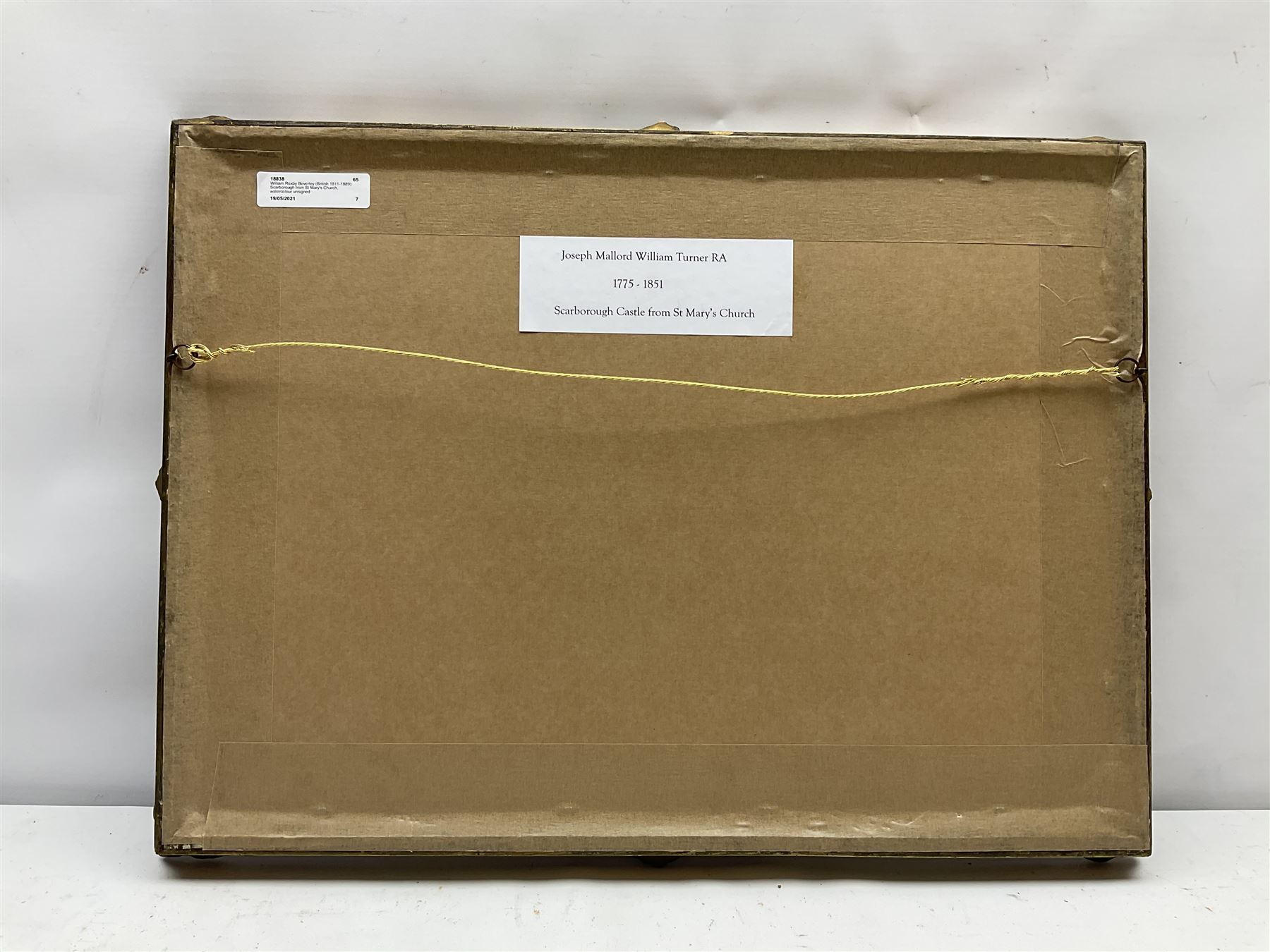 William Roxby Beverley (British 1811-1889): Scarborough Castle from St Mary's Church, watercolour unsigned 17cm x 29cm