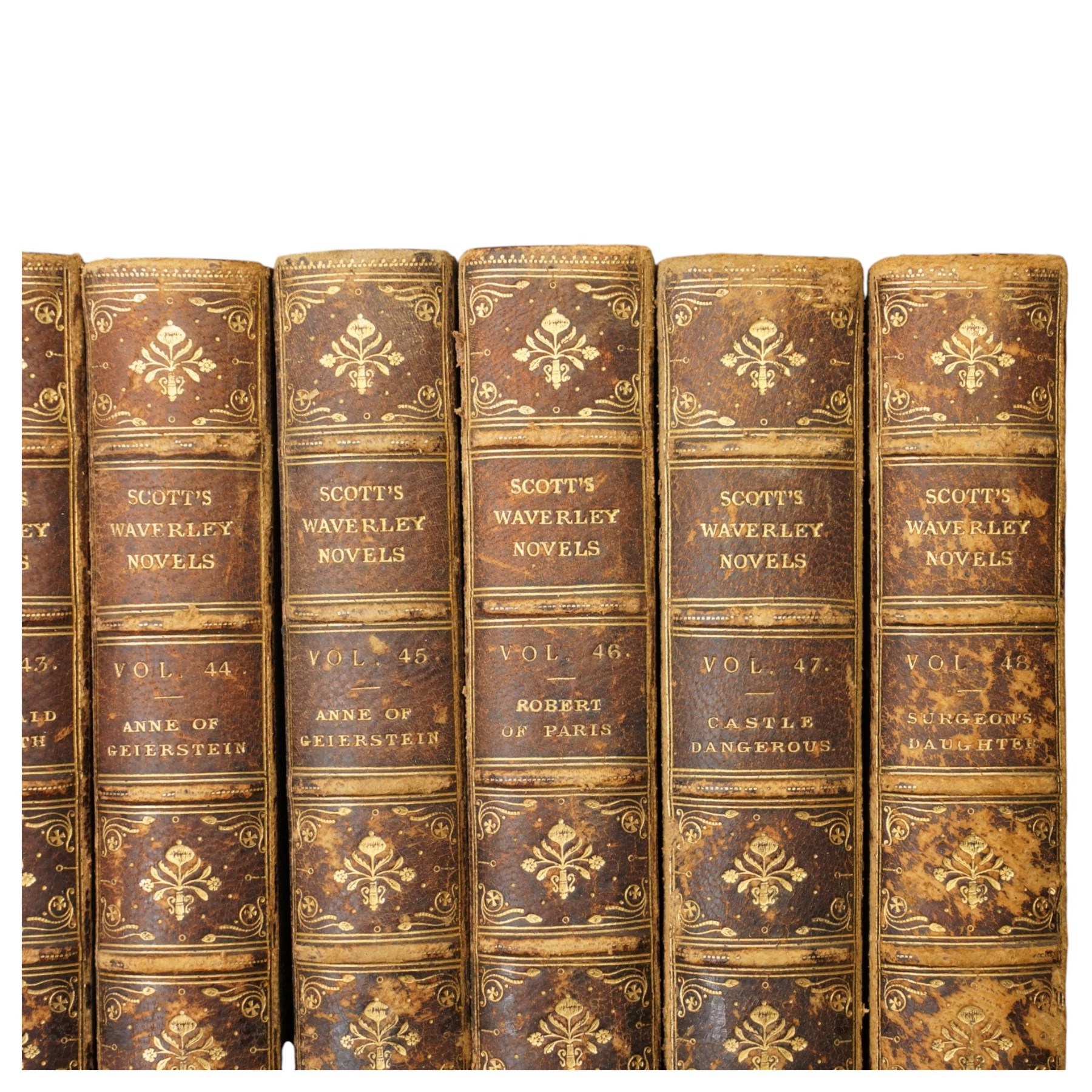 SCOTT, SIR WALTER -  THE WAVERLEY NOVELS, Edinburgh, Adam and Charles Black, 1877-1879. 48 volumes uniformly bound in maroon half calf with marbled boards