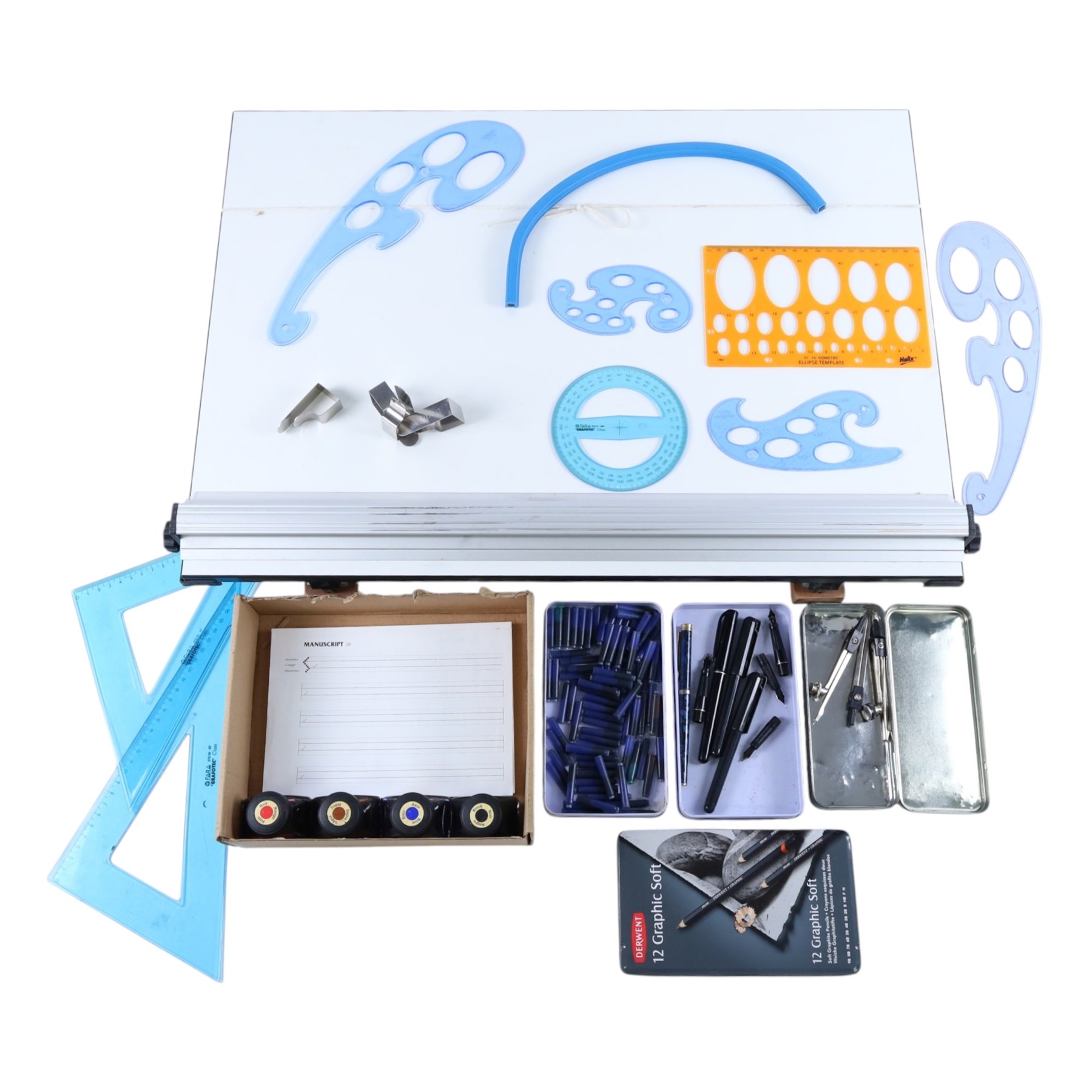 Drawing board, calligraphy ink and drawing equipment