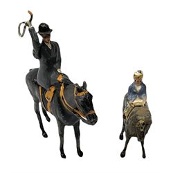 Lead figures by F.G. Taylor, Britains, Johilco, Crescent, Stoddart etc comprising twenty-six horses including three with riders and seven donkeys/ponies; various scales (33)