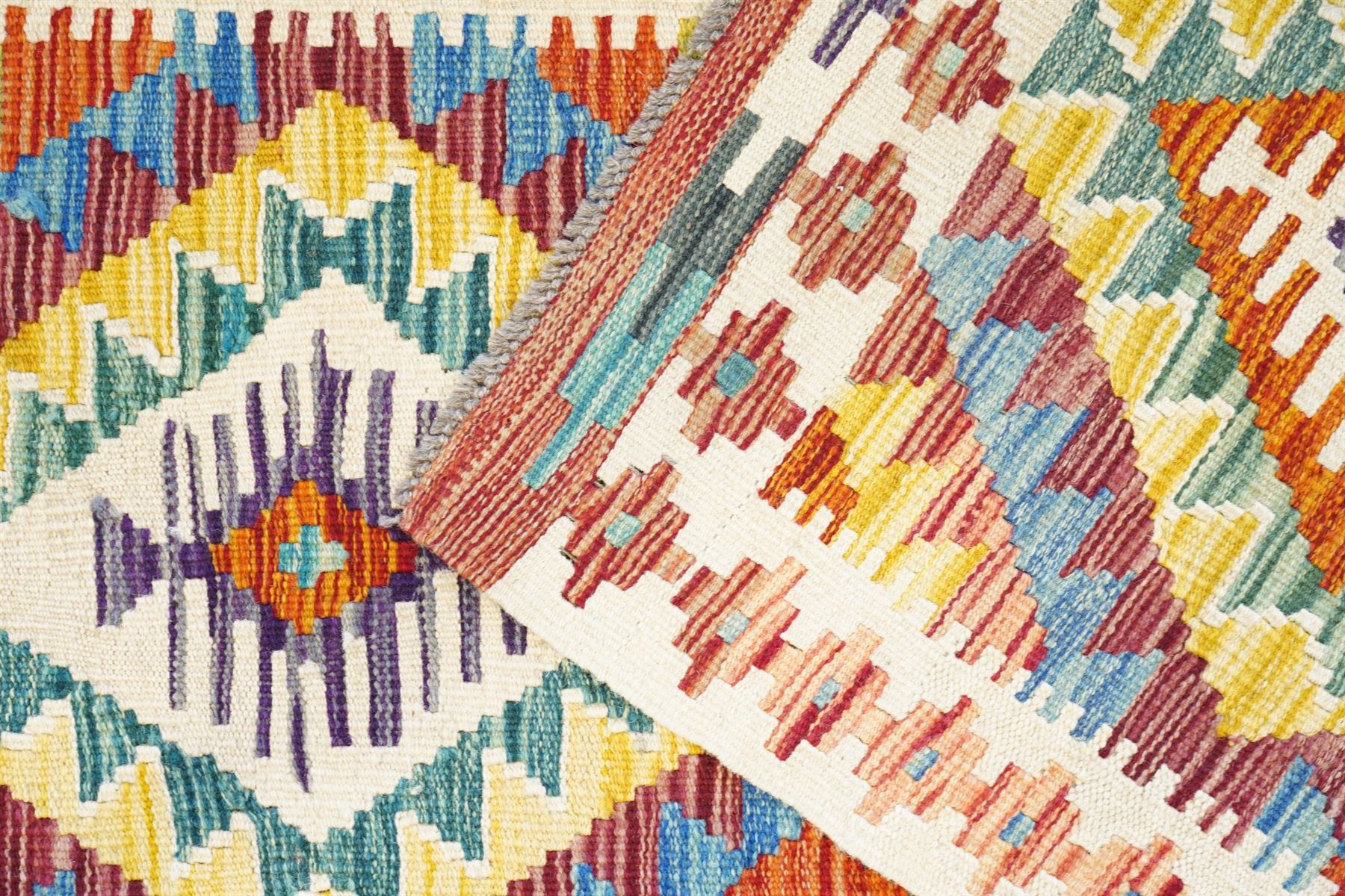 Chobi Kilim multi-coloured ground runner 