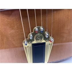 Spanish Gitano Manuel Rodriguez EMC1 Maccaferri acoustic guitar, c2000, the cedar top with D-hole, L98cm overall; in lightweight hard carrying case.