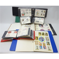 Collection of Great British and World stamps and covers including Great British FDCs in albums, stamps relating to the Royal Family, Netherlands stamps etc  