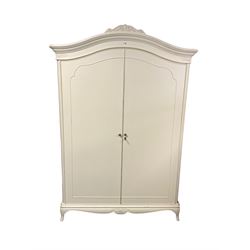 Willis and Gambier – white finish double wardrobe