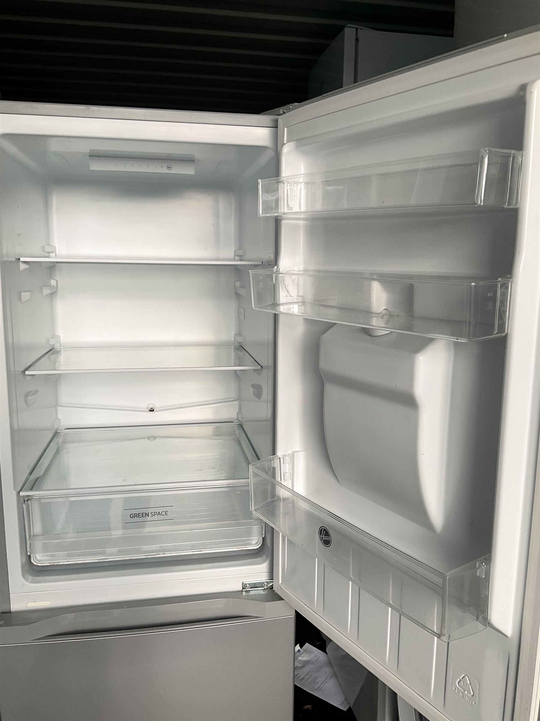Hoover fridge freezer with water dispenser  - THIS LOT IS TO BE COLLECTED BY APPOINTMENT FROM DUGGLEBY STORAGE, GREAT HILL, EASTFIELD, SCARBOROUGH, YO11 3TX