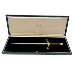Wilkinson Sword letter opener, inscribed 'By Appointment of Her Majesty', in presentation ...