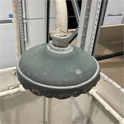 Edwardian lead and metal bath shower canopy painted in white - THIS LOT IS TO BE COLLECTED BY APPOINTMENT FROM DUGGLEBY STORAGE, GREAT HILL, EASTFIELD, SCARBOROUGH, YO11 3TX