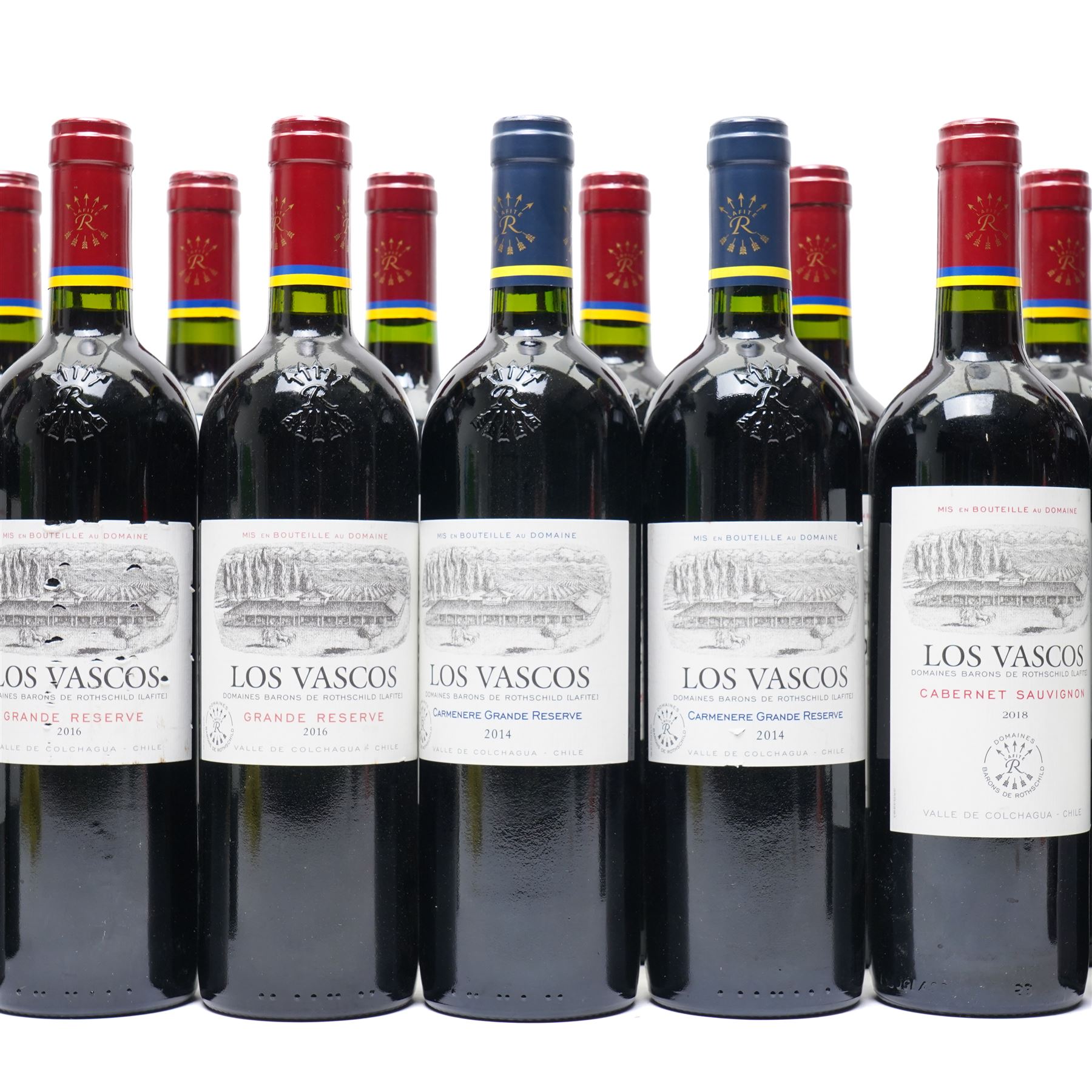 *Fifteen bottles of Los Vascos Cabernet Sauvignon, 750ml, 14% vol, and two Los Vascos Carmenere Grand Reserve, 750ml, 14% vol
From the Kirkham Hall Attic & Cellar Collection, sold without reserve
