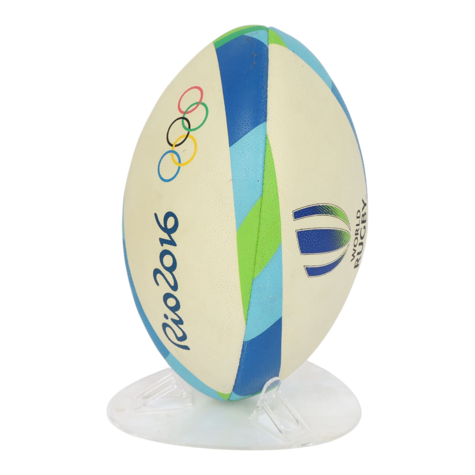 2016 Rio Olympics match used rugby ball, Women's Pool Round Canada vs Great Britain, with authenticity hologram, certificate and acrylic display stand