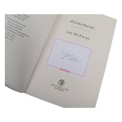 Ian McEwan signed first edition books, comprising Waterstones Edition On Chisel Beach, Solar, Atonement, Amsterdam, Saturday and Lessons