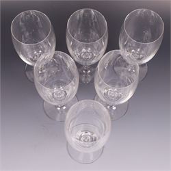 Dartington Crystal Charlotte suite for six, comprising wine, flutes, goblets and water glasses, all with boxes 
