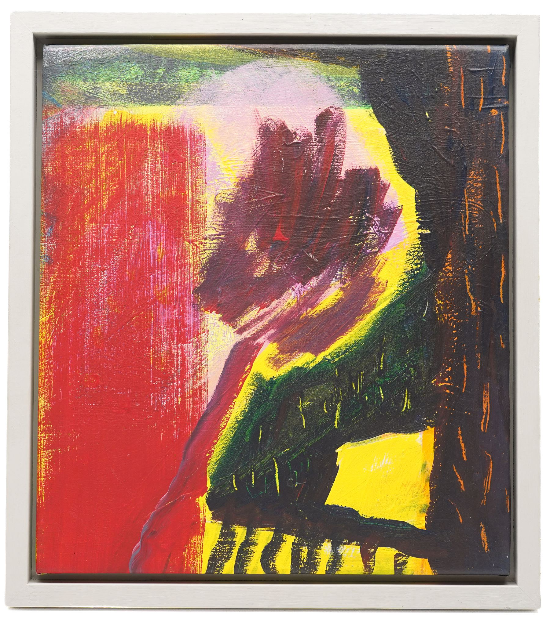 Gillian Ross Kelsey (British 1935-2025): Abstract Tree, acrylic on canvas unsigned 46cm x 41cm
