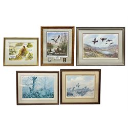 Five limited edition framed coloured pri