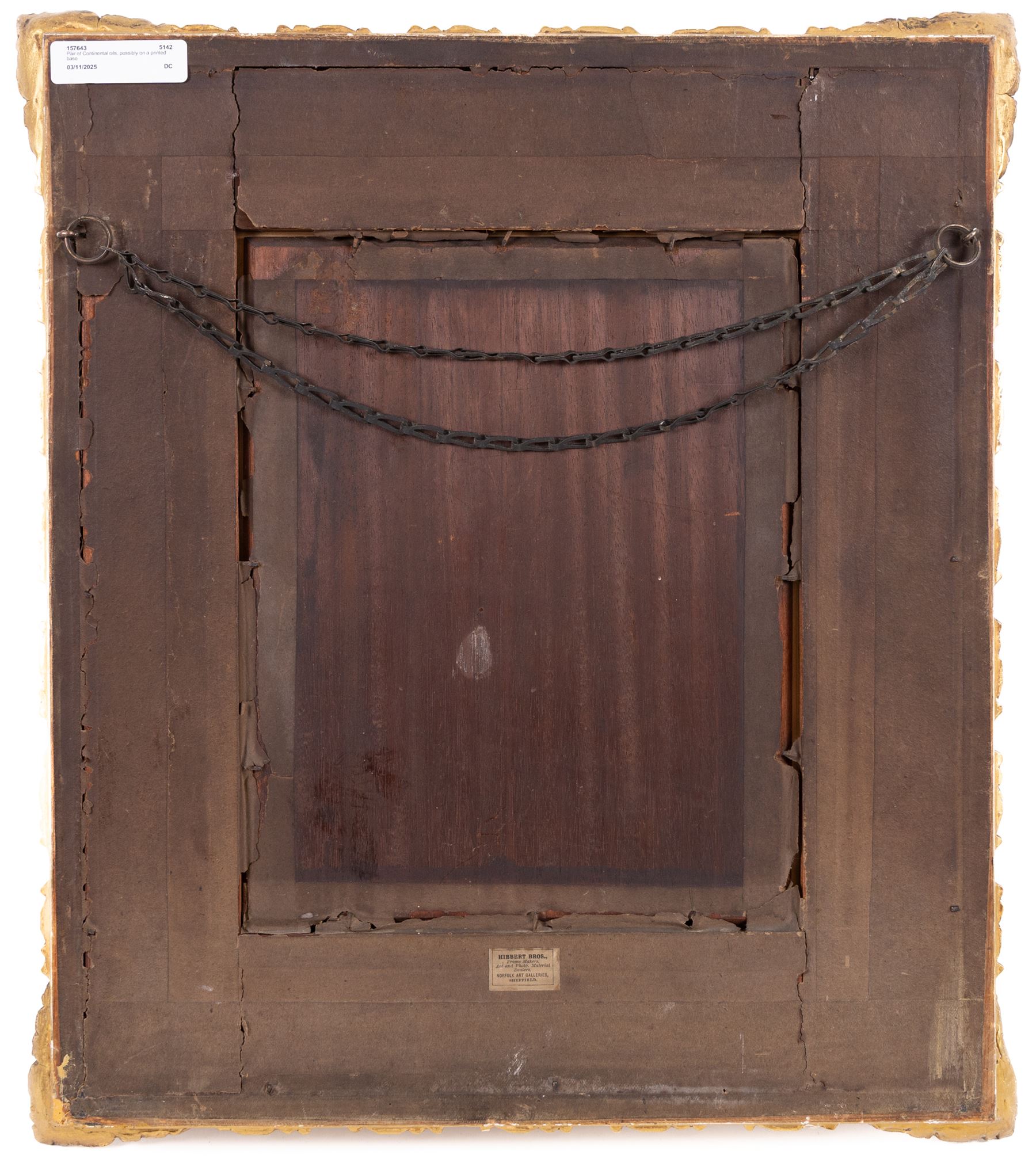 Continental School (20th Century): The Painter of Signs and Dutch Girls, pair overpainted prints on panel indistinctly signed 28cm x 20cm (2)