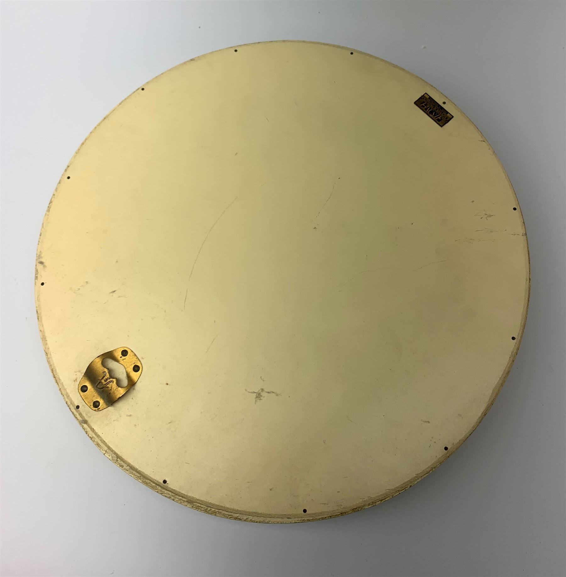 A vintage Atsonea convex mirror, of circular form, the cream frame with gilt detail, D41.5cm.