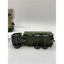Dinky - Supertoys Thorneycroft Mighty Antar Tank Transporter No.660; Centurion Tank No.651; Recovery Tractor No.661; 10-ton Army Truck No.622 and Medium Artillery Tractor No.689, all boxed
