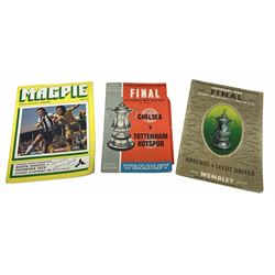 Three football programmes / match-day ma