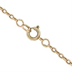 17ct gold Saint Christopher pendant, on 9ct gold cable link chain necklace