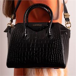 Givenchy - ‘Antigona’ Small Bag, introduced circa 2011 under Riccardo Tisci, in black croc...