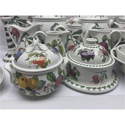 Three Portmeirion soup tureens with covers and ladles, together with vases, large bowls and other Portmeirion items