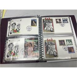 World stamps including Australia, Antigua, Canada, New Zealand, St Vincent, Republic of Maldives, Norfolk Island, Malta etc, Great British and other first day covers, Queen Elizabeth II 60th Birthday commemorative stamps etc, housed in five albums/folders and loose, in one box