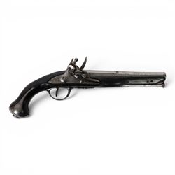 Flintlock pistol, with lock stamped Valantin Montpettice', with steel ram rod, with steal ...
