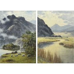 Warren Williams ARCA (British 1863-1941): Welsh River Landscapes, two watercolours signed 51cm x 35cm & 47cm x 34cm (2)