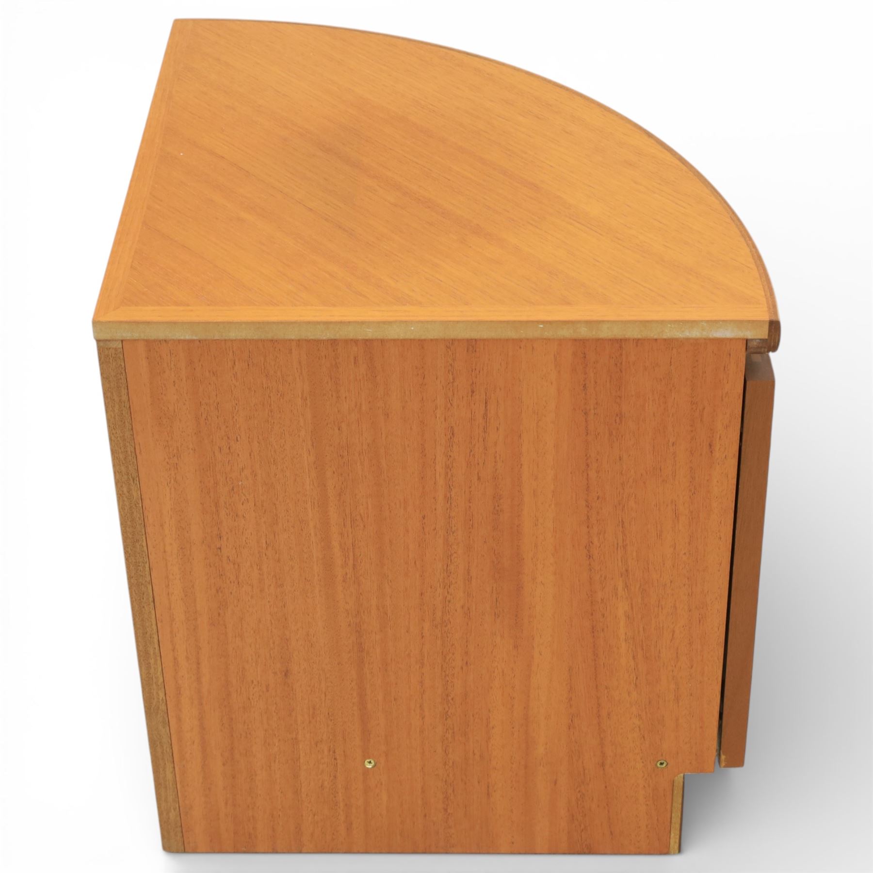 Nathan - 'Squares' pair of small corner cabinets, with square panelled cabinet doors