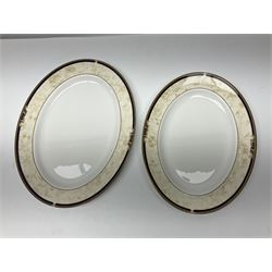 Wedgwood Cornucopia part dinner service, comprising six dinner plates, six soup bowls, six bowls, two serving platters, two oval dishes, covered serving dish, sauce boat and saucer (25)