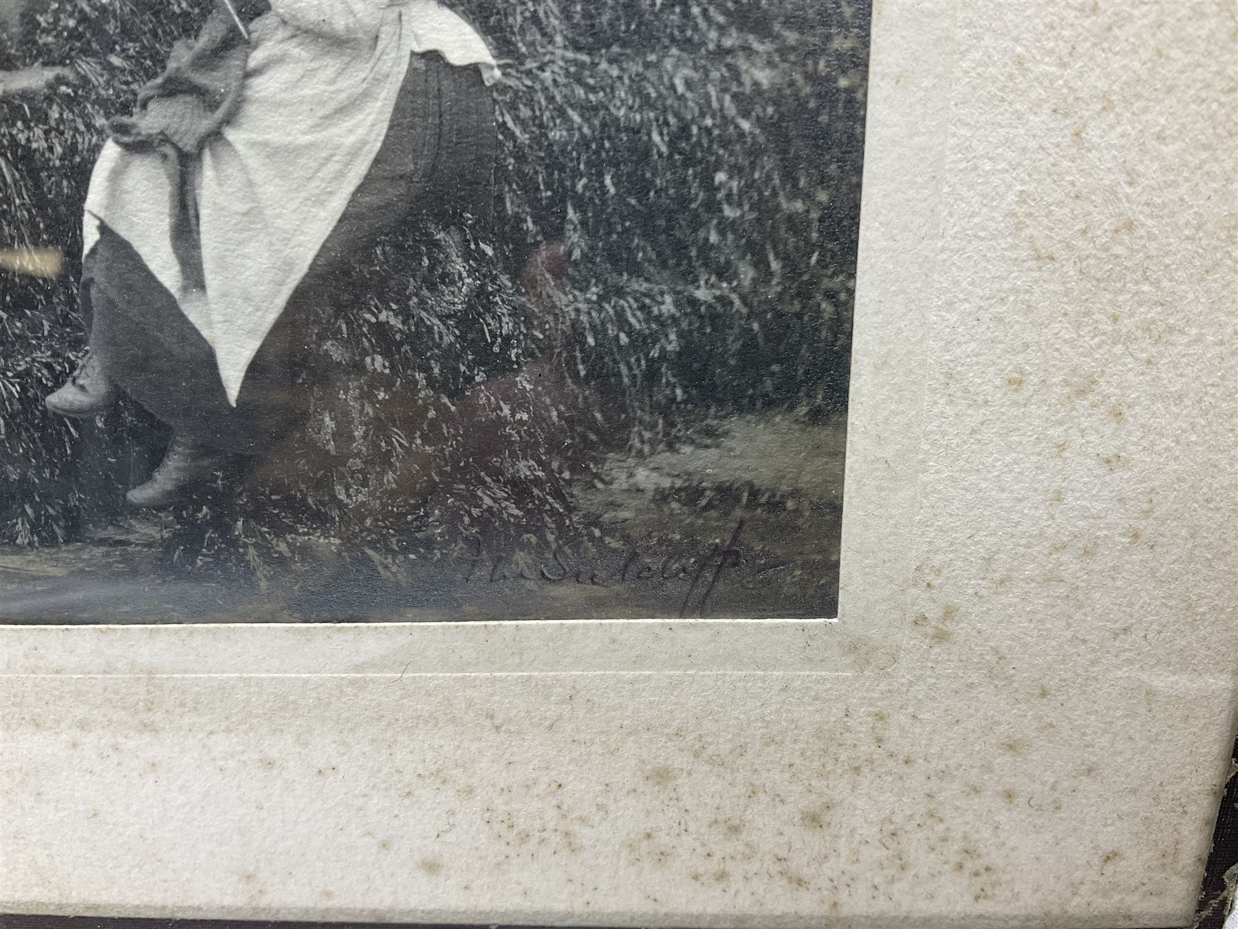 Frank Meadow Sutcliffe (British 1853-1941): Eight Fishergirls at the Foot of Whitby East Pier (E-6C), photograph signed in pencil, initialled and numbered FMS 450 in the image, original  FM Sutcliffe Whitby label verso 14cm x 19cm