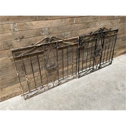 Pair of wrought iron garden gates