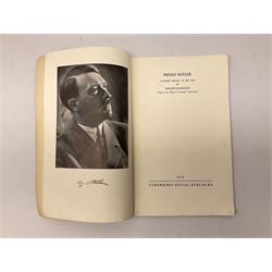 Set of six 1938 German booklets by Terramare Publications comprising No.1 Adolf Hitler by Philip Bouhler, No.2 German Political Profiles by Hans Heinz Sadila-Mantau, No.3 Versailles in Liquidation by Friedrich Grimm, No.4 German Law and Legislation by Erich Schinnerer, No.5 German Labour Service by Fritz Edel and No.6 Social Welfare in Germany by Werner Reher; some illustrated; all with English text (6)